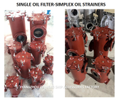 SINGLE OIL FILTER-SIMPLEX OIL STRAINERS BODY - CAST IRON FILTER CARTRIDGE - STAINLESS STEEL